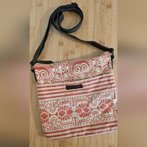 Bella Taylor Orange and Cream Patterned Bohemian Style Women's Bag